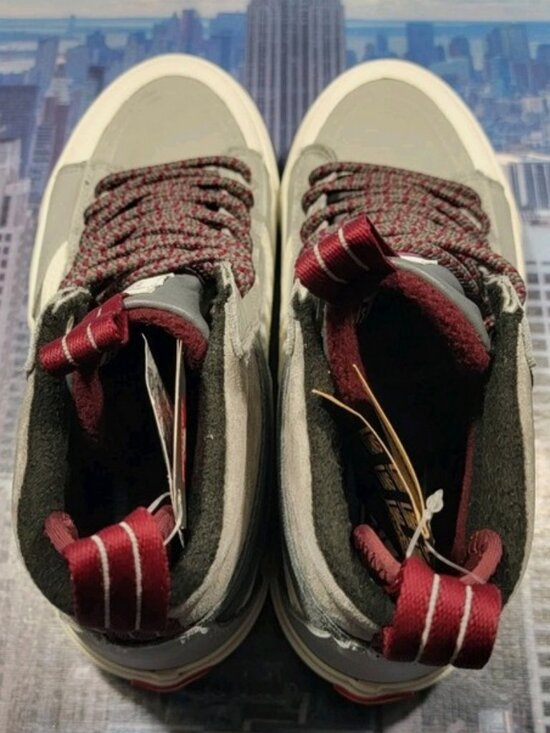 New VANS SK8 UnisexHi MTE-2 Primaloft Shoes Grey/Maroon Mens Size 11.5